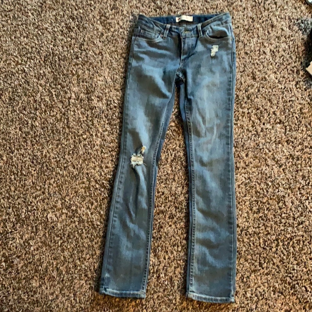 Girls Levi 7/11 skinny jeans